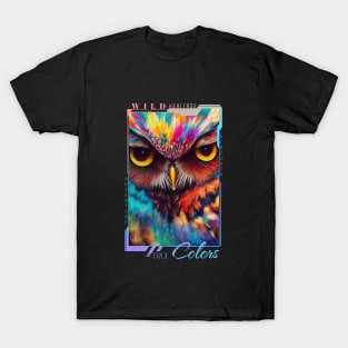 Owl Bird Animal Discovery Adventure Nature Planet Earth Paint T-Shirt